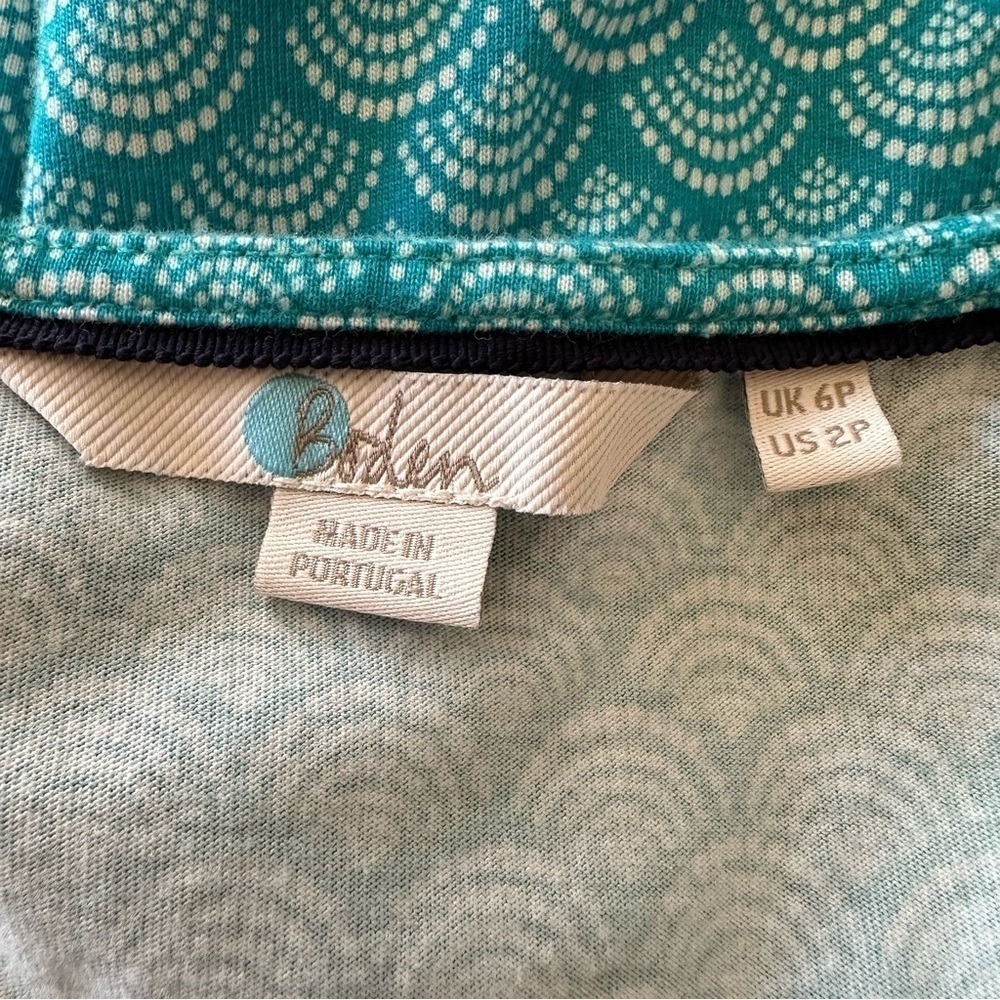 Boden Melinda Seashell Sleeveless Blue Midi Dress Size 2P - Picture 8 of 10